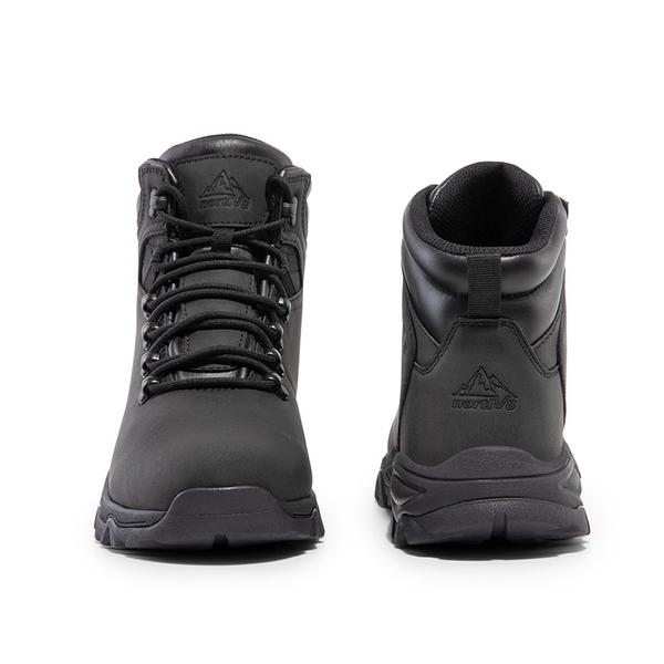 Men's Fur-Lined Thinsulate Waterproof Snow Boots - BLACK - 3